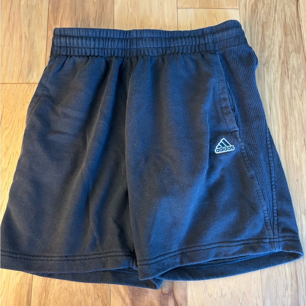 Adidas Black Athletic Shorts Lightweight Elastic Waist